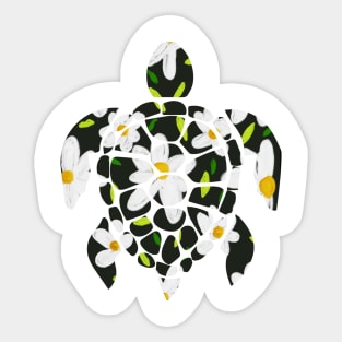 Flower Sea Turtle Sticker